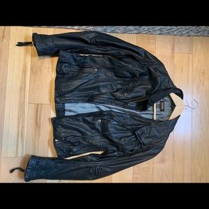 Leather motorcycle jacket
